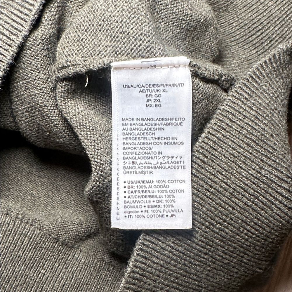 Amazon Essentials Olive Green V-Neck Sweater - XL - Picture 6 of 6